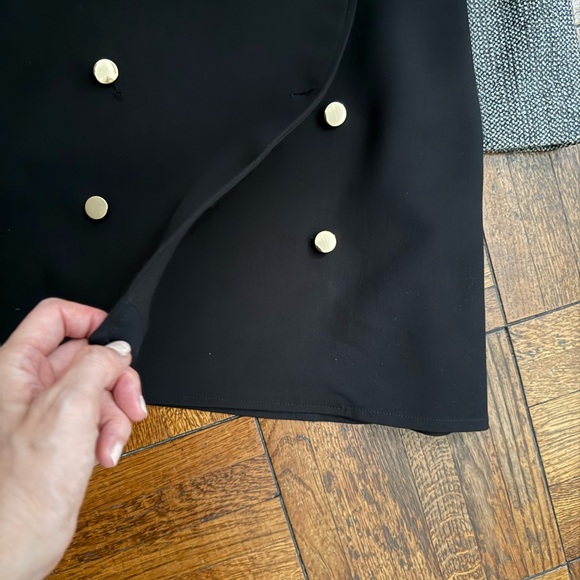 Banana Republic Black Mini Skirt with Gold Buttons - Picture 4 of 5